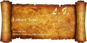 Lakos Ida névjegykártya